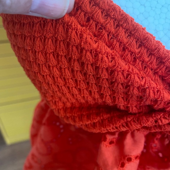 SHEIN Red Lace Strapless Top - Picture 3 of 5
